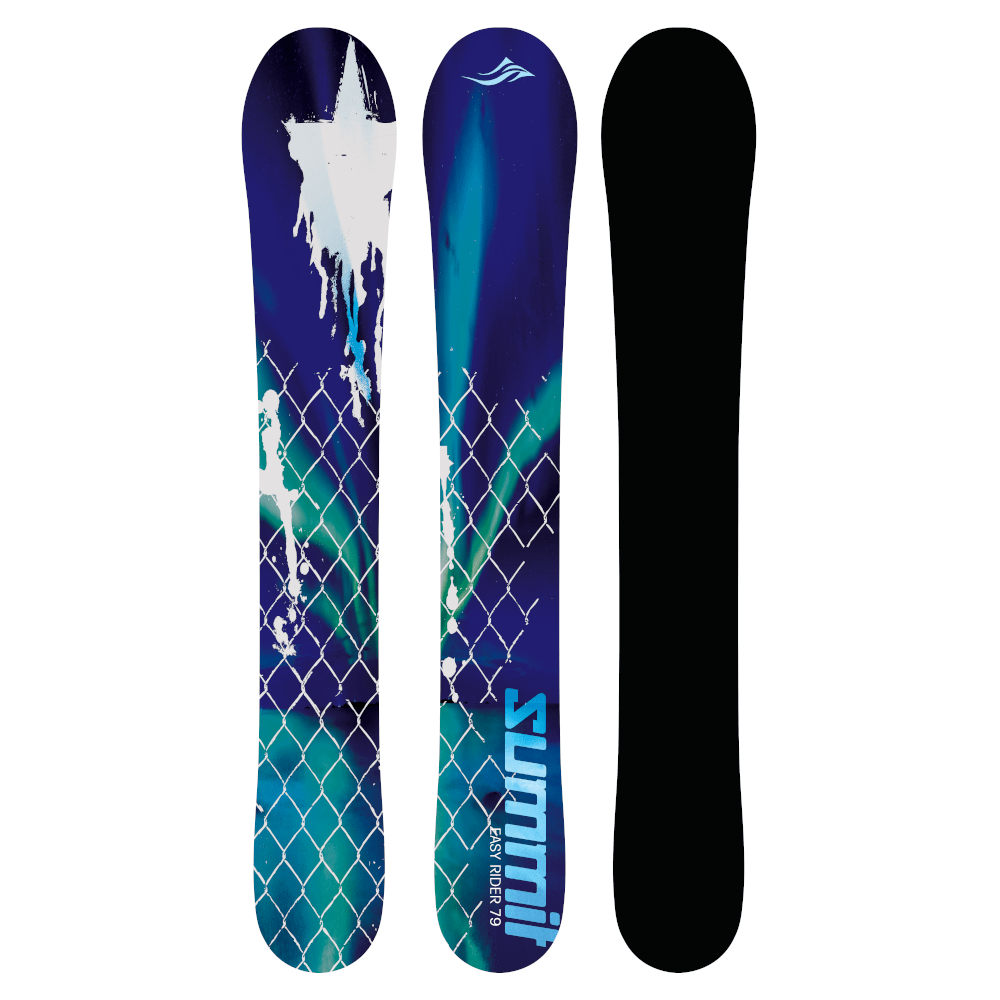 Summit Easy Rider 79cm Skiboards Easy Skis Snowblades Blue with Atomic LR6 Release Bindings 2020