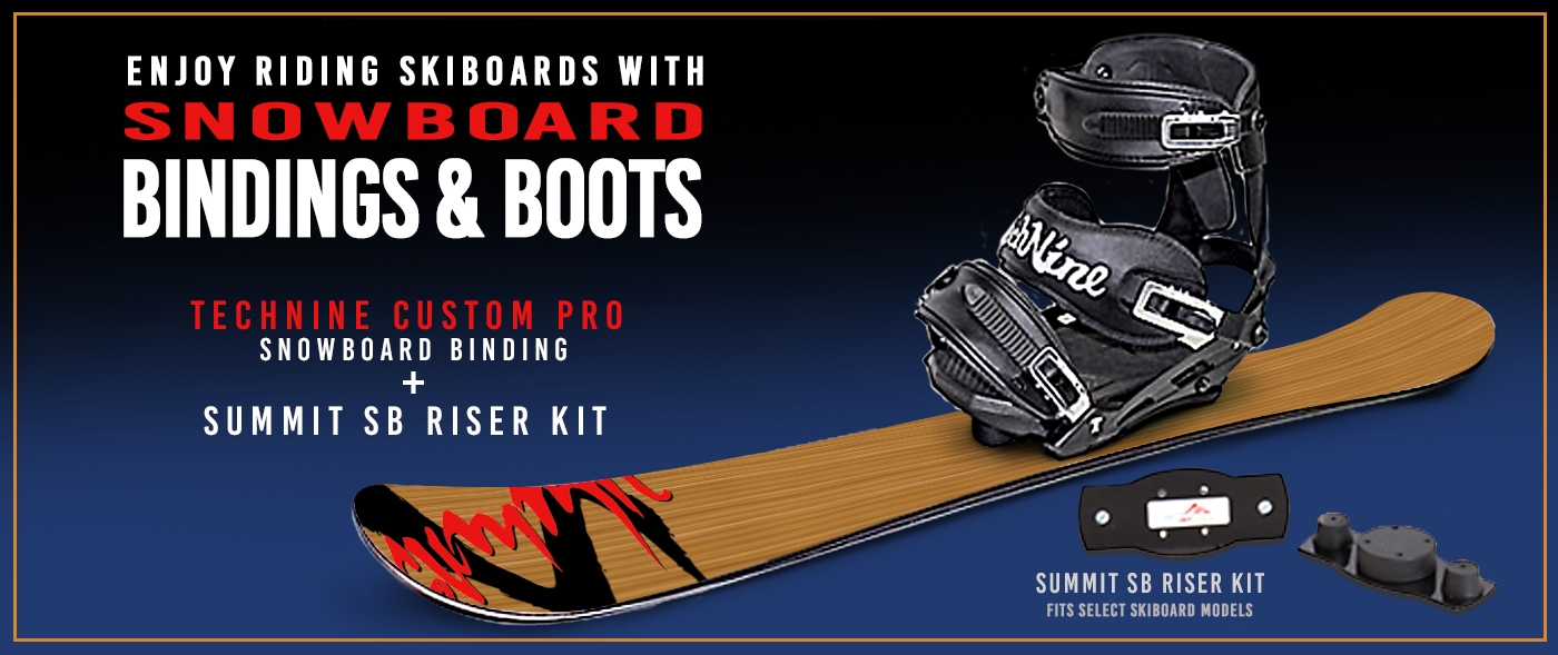 Summit Skiboards with Snowboard Bindings and Boots