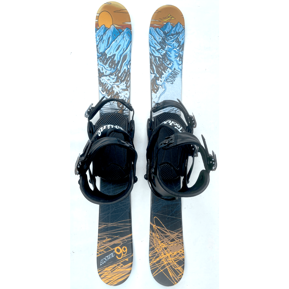 Summit Carbon Pro 99cm Skiboards Snowblades Atomic M10 Ski Bindings 2021 